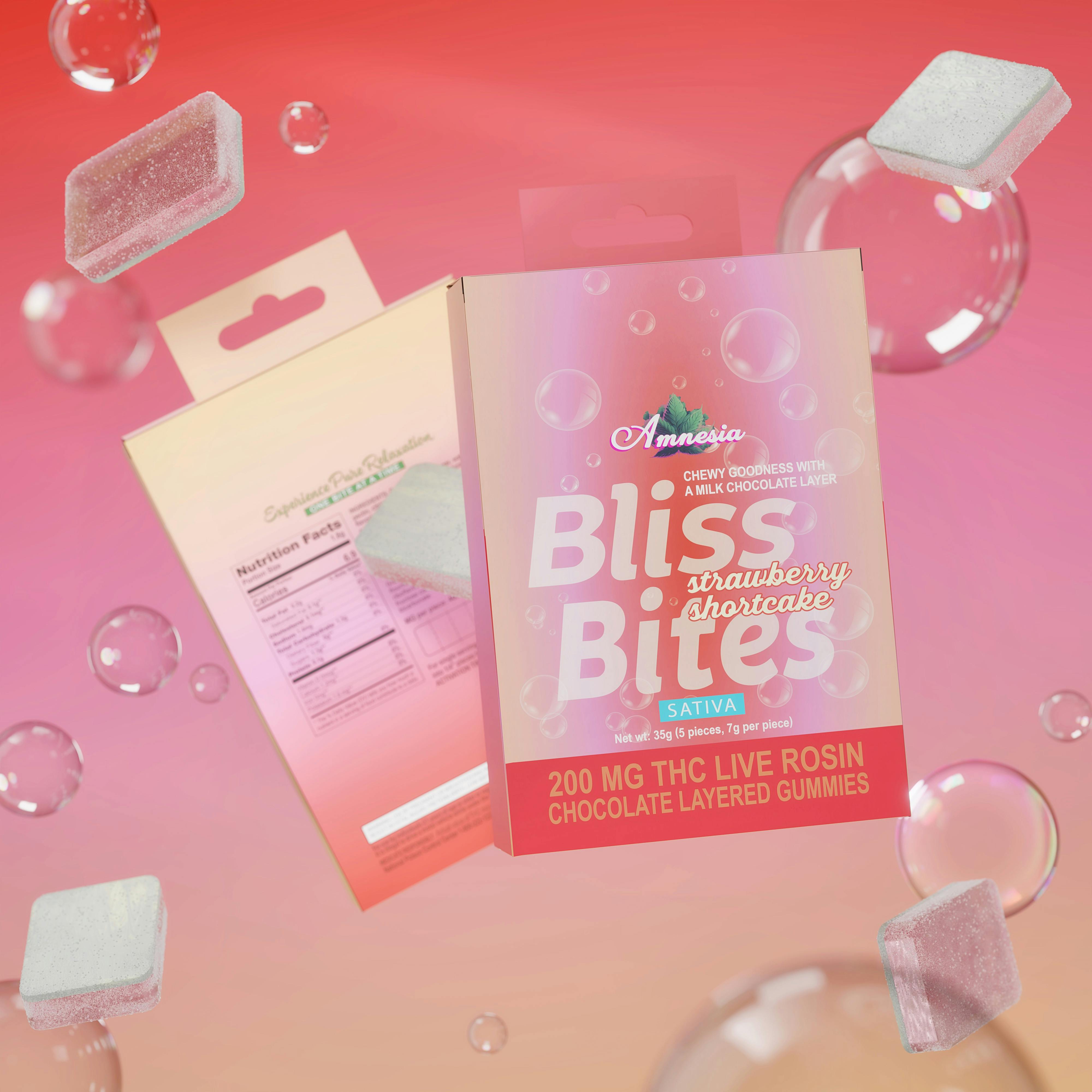 BonBon 断捨離中！ 【Blooming 】ダブルス5枚セット Buy Bliss Bites - 200mg Hash Rosin Chocolate Layered Gummies