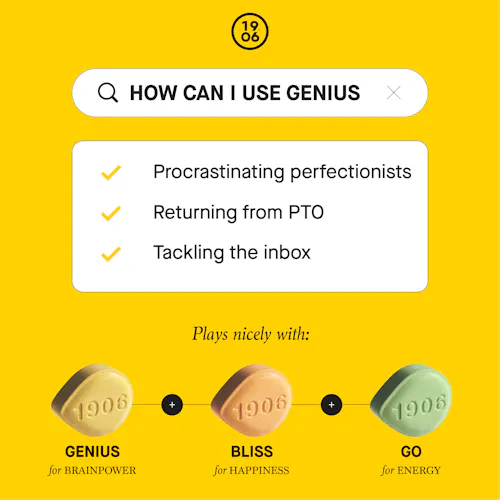 1906 | Genius Tablets | 1 CBD : 1 THC | 30pk/75mg-1