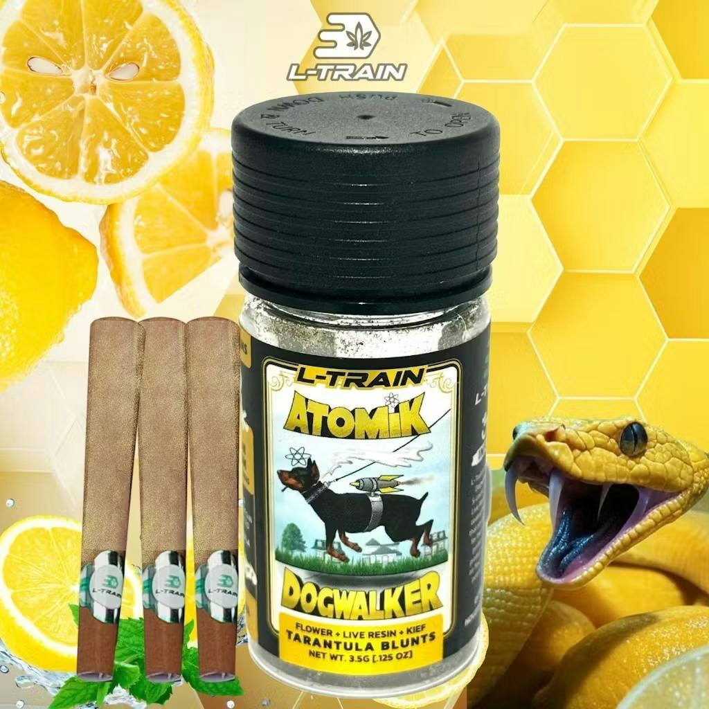 L-Train - 5-Pack .7g Atomik Dogwalkers Infused Blunts - Lemon Venom