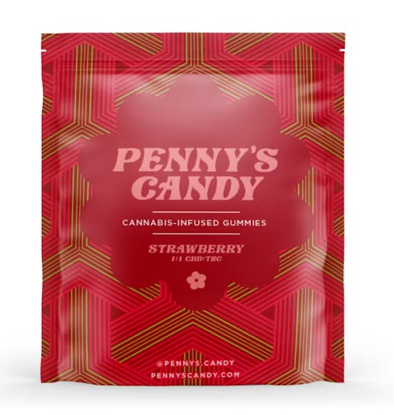 Strawberry 1:1 (THC:CBD) | 100mg | Edible | Penny's Candy