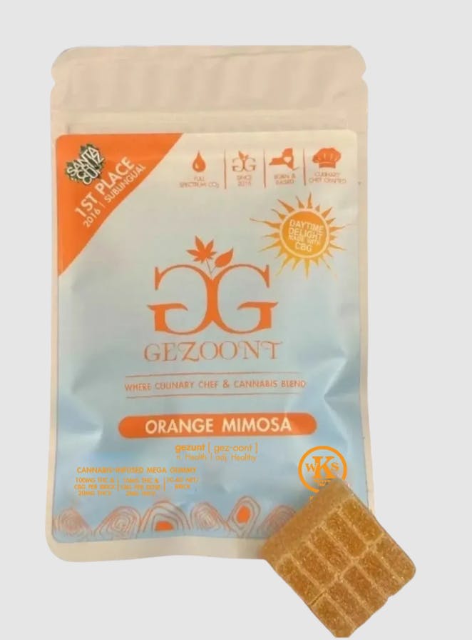 Gezoont Goodies Orange Mimosa 100mg Mega Daytime Brick (THC:THCV
