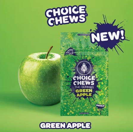 Choice Chews | Green Apple | Distillate Gummies - 100mg