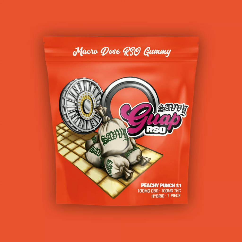 Savvy - Guap RSO Gummies 1pk (1:1 CBD/THC) - Peachy Punch (H) (100mg)