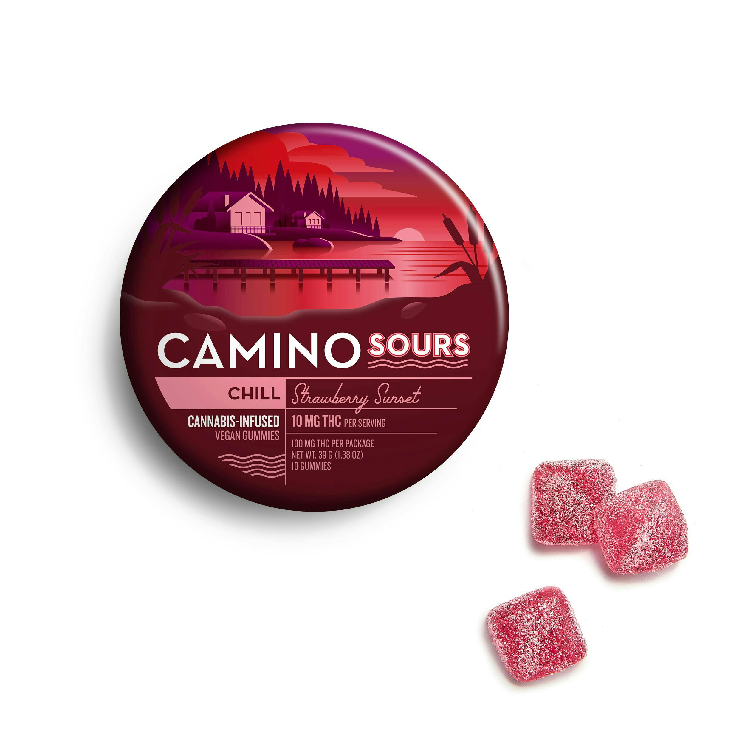 Camino Sours 'Chill' Strawberry Sunset Gummies [10pk]-1