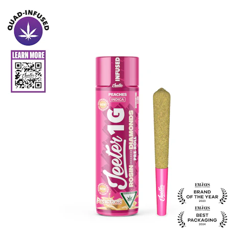 Jeeter - 1g Quad Infused Preroll - Peaches - product image at King of Budz
