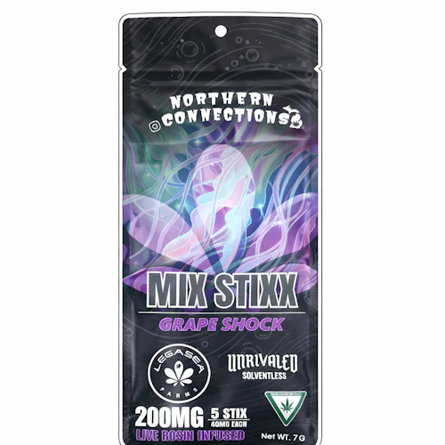 Northern Connections - 200mg Rosin THC Mix Stix - Grape Shock