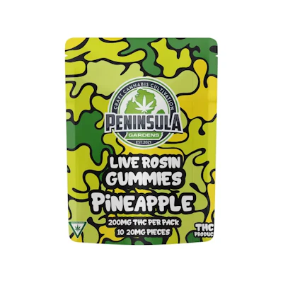 Peninsula - 200mg Live Rosin Gummies - Pineapple