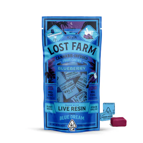 Lost Farm Blueberry x Blue Dream Live Resin Fruit Chews [10pk]-active
