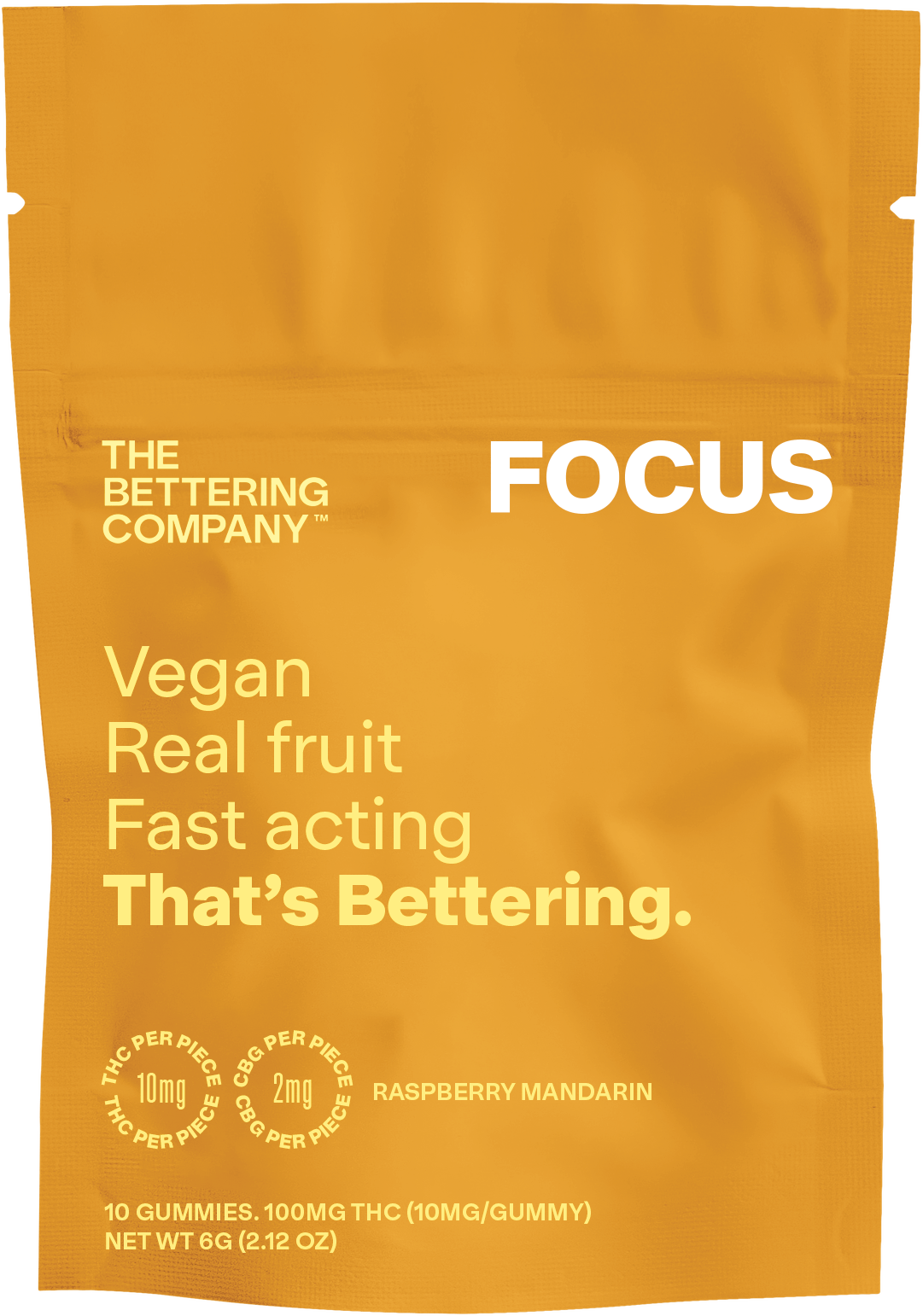 Bettering Co - Focus – FAST ACTING -  THC:CBG - Raspberry Mandarin