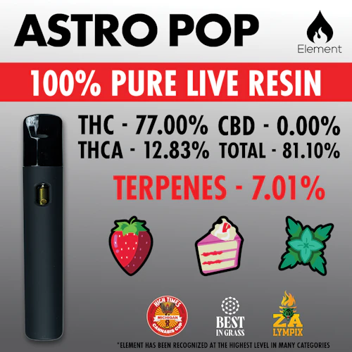 Element - 1g Live Resin Disposable - Astro Pop