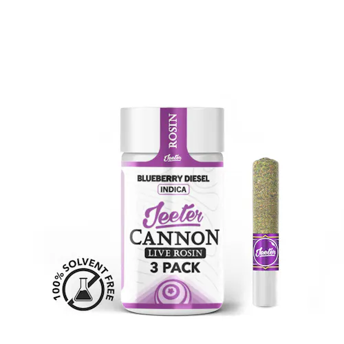 JEETER BLUE DIESEL ROSIN CANNONS X 3 PREROLLS-active