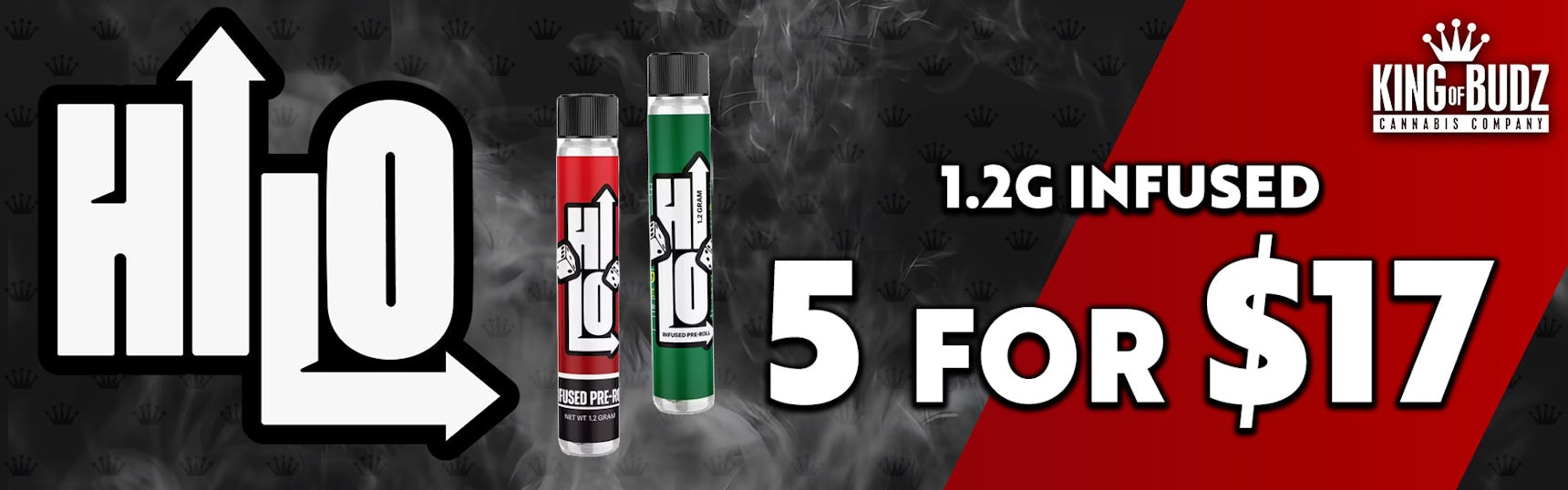 HI-LO 1.2g Infused Prerolls 5/$17