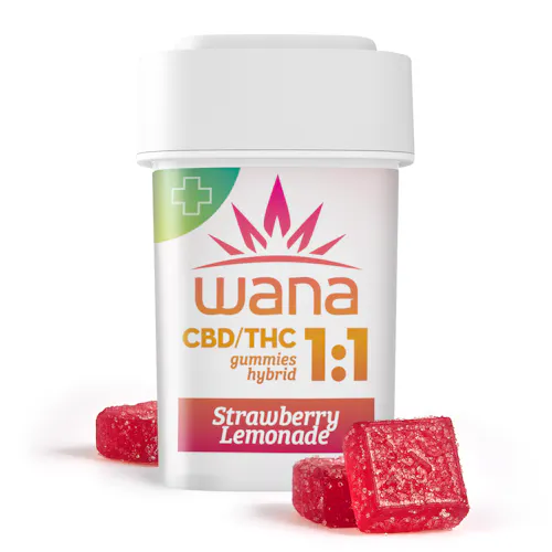 Classic Strawberry Lemonade 1:1 CBD/THC Gummies [10 pack] | 100mg-1