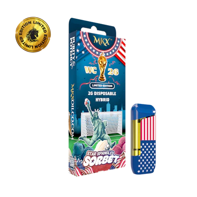 2g MKX Disposable *LIMITED EDITION* WC26 - Star Spangled Sorbet - Hybrid - DISPOSABLES by MKX Oil Co. at King of Budz