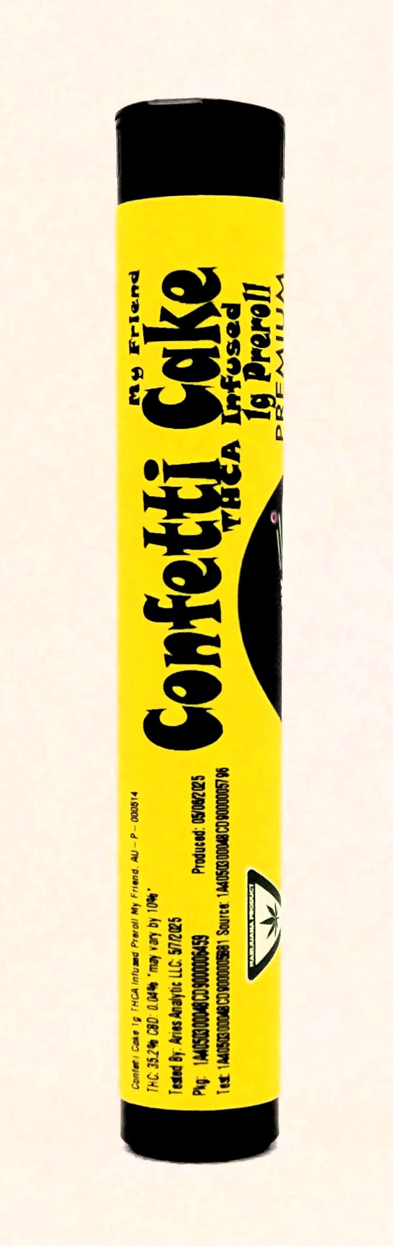 Product: My Friend | Confetti Cake | THCA Infused Pre-roll Indica