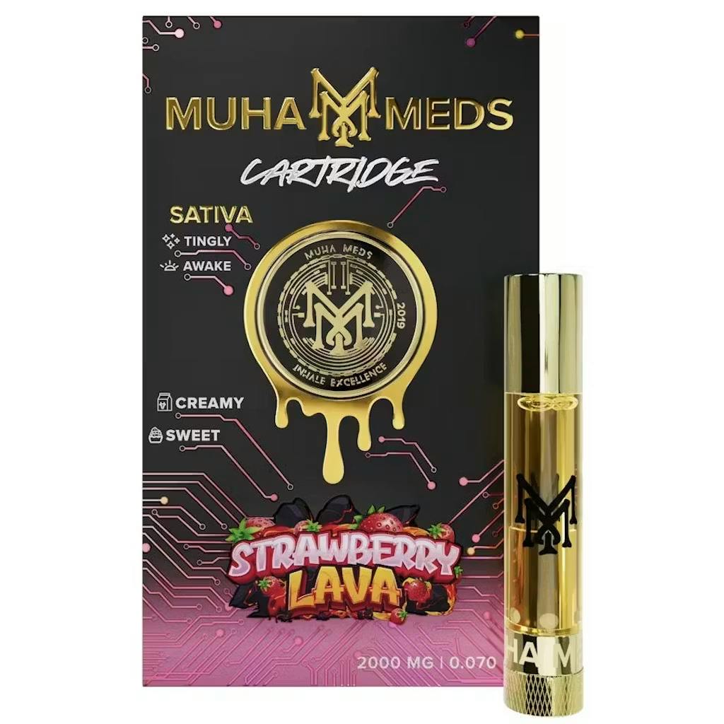 Muha Meds - 2g Cart - Strawberry Lava