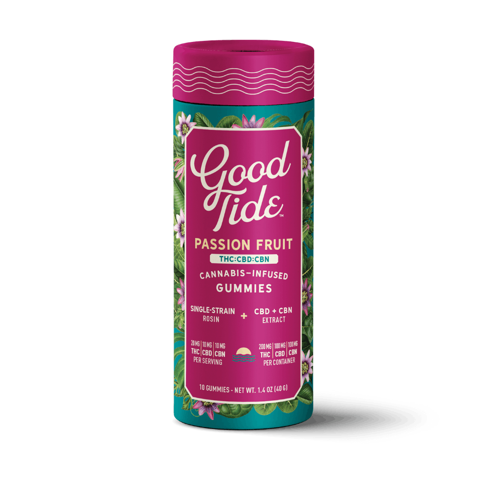 Good Tide - 200mg THC / 100mg CBD / 100mg CBN - Hash Rosin Gummies - Passion Fruit (I)