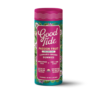 Good Tide - 200mg THC / 100mg CBD / 100mg CBN - Hash Rosin Gummies - Passion Fruit (I)