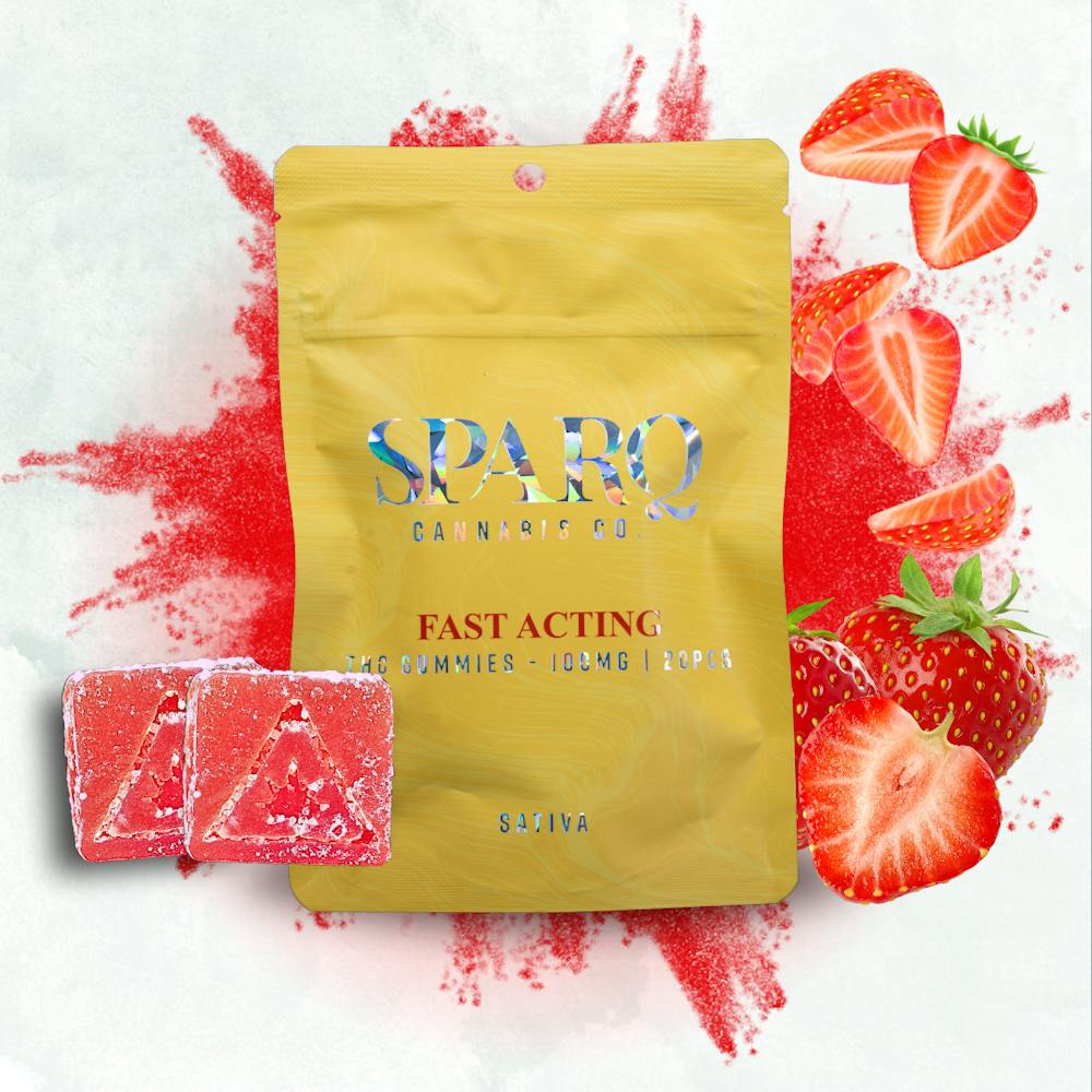 Product Sparq | Sour Strawberry | Gummies | 100mg