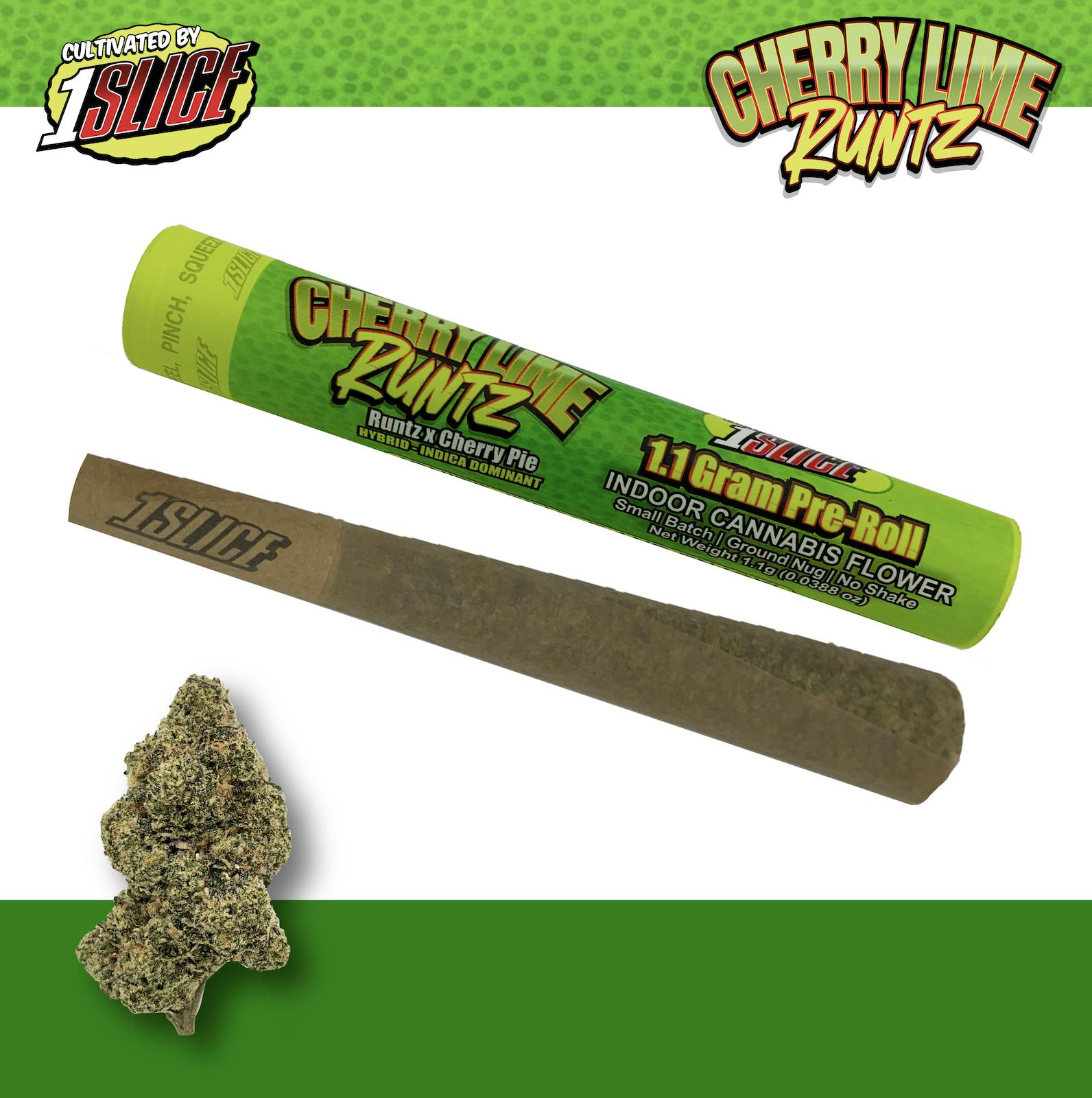 1Slice | 1.1g Pre-Roll | Cherry Lime Runtz