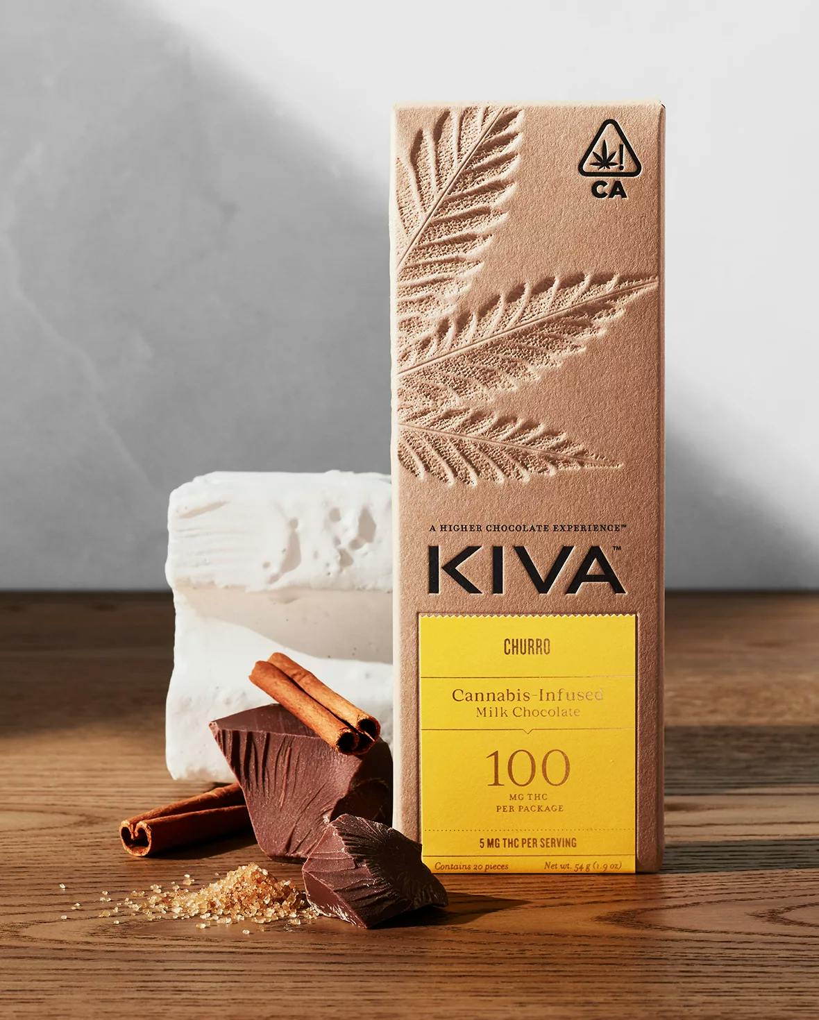 Kiva Churro | Milk Chocolate Bar 20pk | Provincetown, MA | Hennep