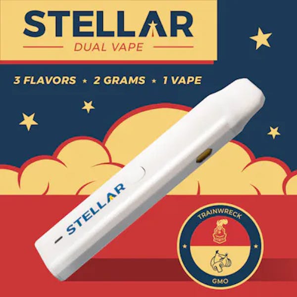 Trainwreck + GMO - 2g Dual Disposable Vape - Stellar
