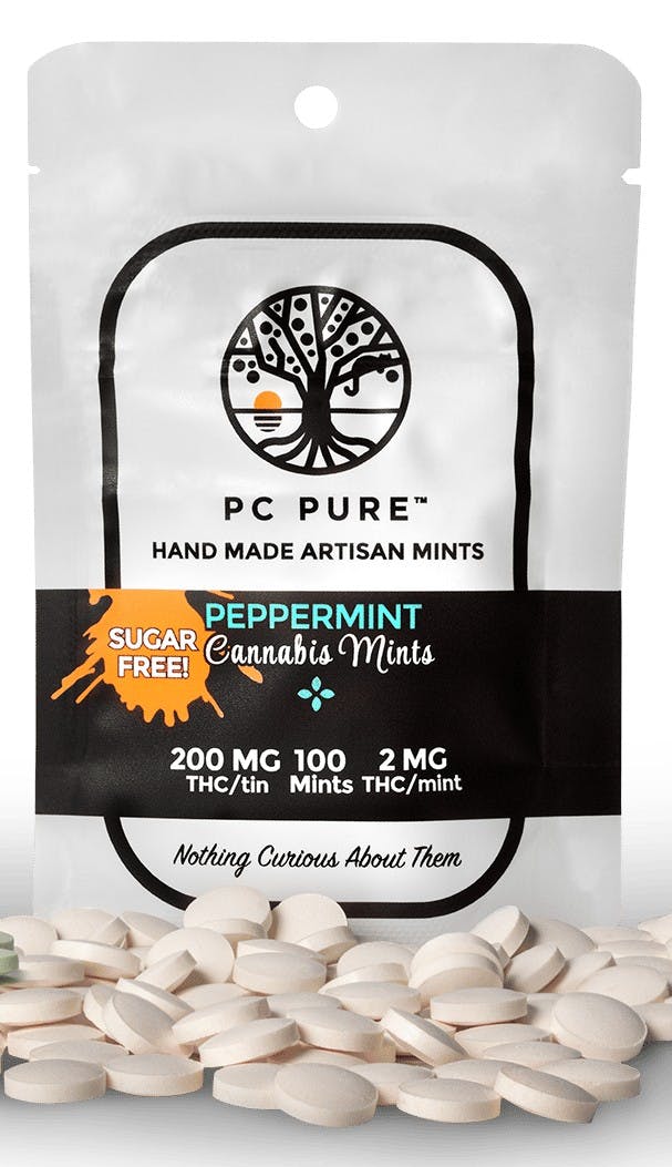 PC Pure PC PURE | PEPPERMINT | CANNABIS MINTS | SUGAR FREE | 200MG — EDIBLES