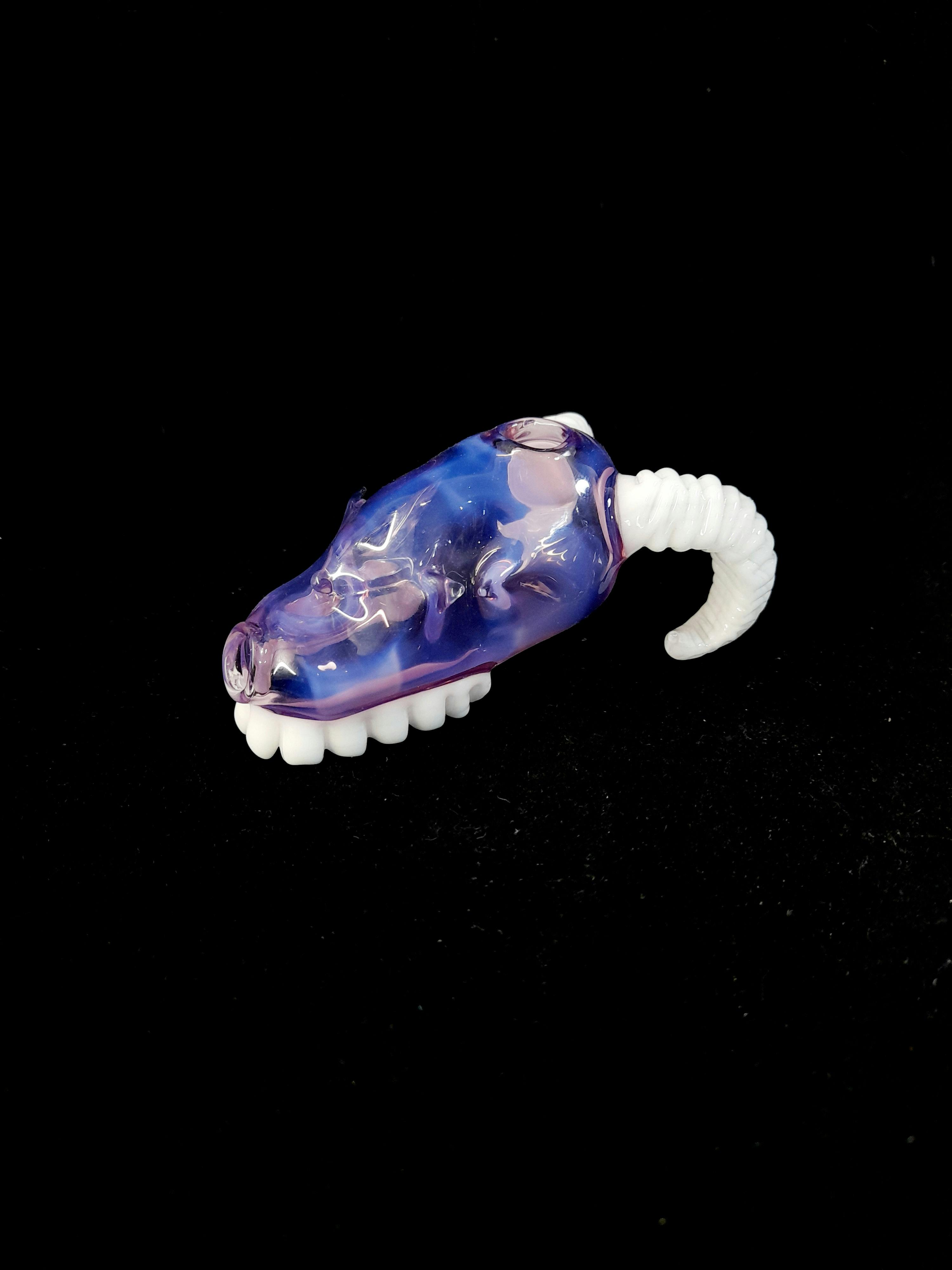 EKA Glass | Handmade Ram Skull Hashie - Pink