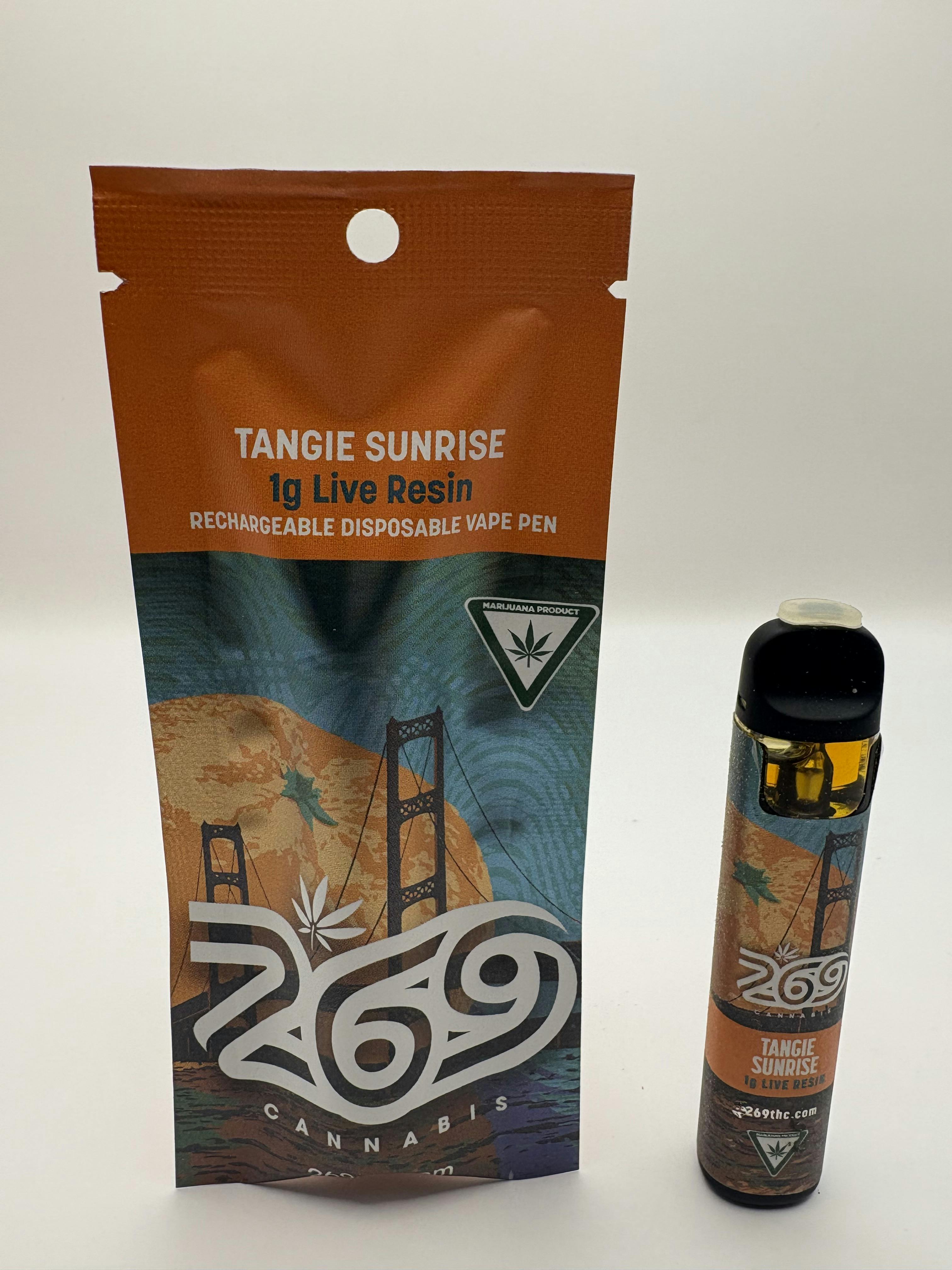 Product: 269 Cannabis | Tangie Sunrise | Live Resin Disposable Vape Sativa