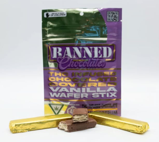Banned - Chocolate Wafer Stix - 200mg 3pk