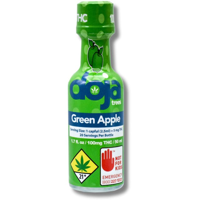 Doja Trees Beverage - Green Apple  - 1.7 fl. oz - 100mg THC