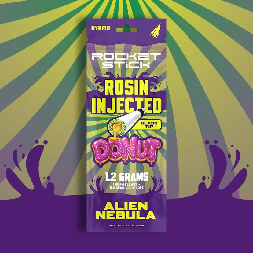 Rocket Stick 1.2g Rosin Injected Donut - Alien Nebula