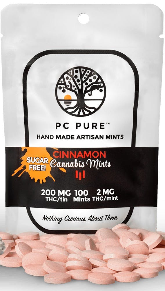 PC Pure PC PURE | CINNAMON | CANNABIS MINTS | SUGAR FREE | 200MG — EDIBLES