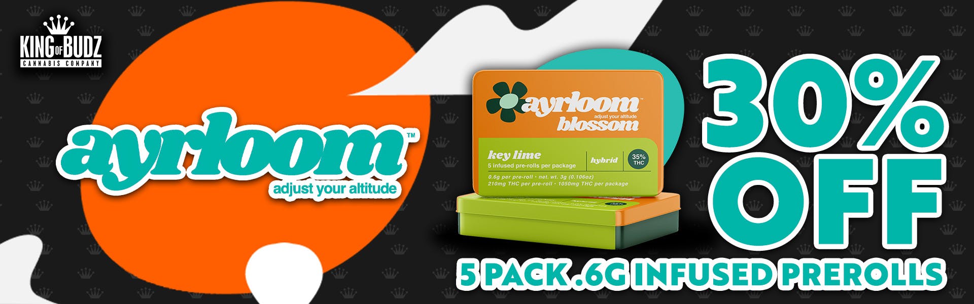 Ayrloom - 5 Pack .6g Infused Prerolls - 30 Percent OFF