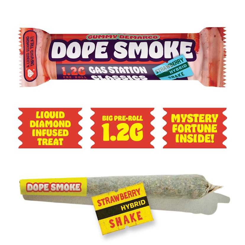 DOPE SMOKE | Strawberry Shake | Liquid Diamond Infused Joint | 1.2G