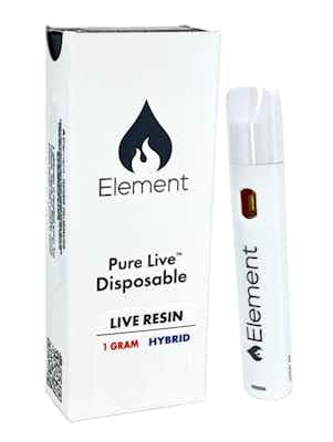 Product: Element | Strawberry Gary Pure Live Resin Disposable | 1g