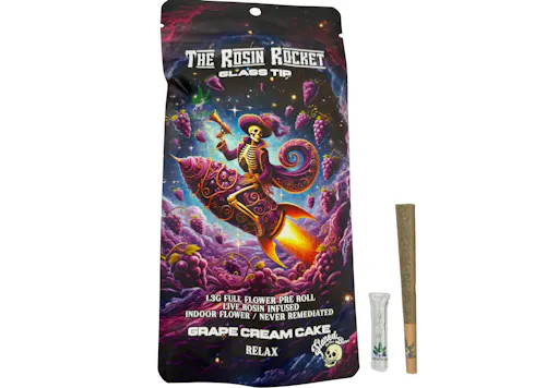 Stoned to the Bone | Grape Cream Cake  | Rosin Rocket | Infused Pre-Roll | 1.3g-1