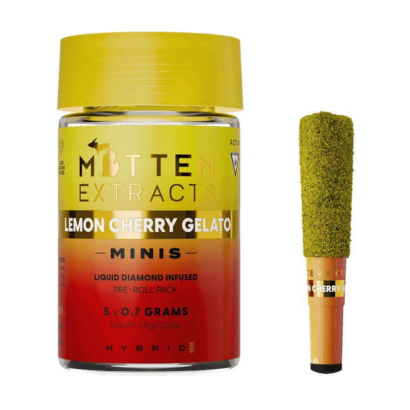 Mitten Extracts Infused Pre-Roll 5pk | Lemon Cherry Gelato