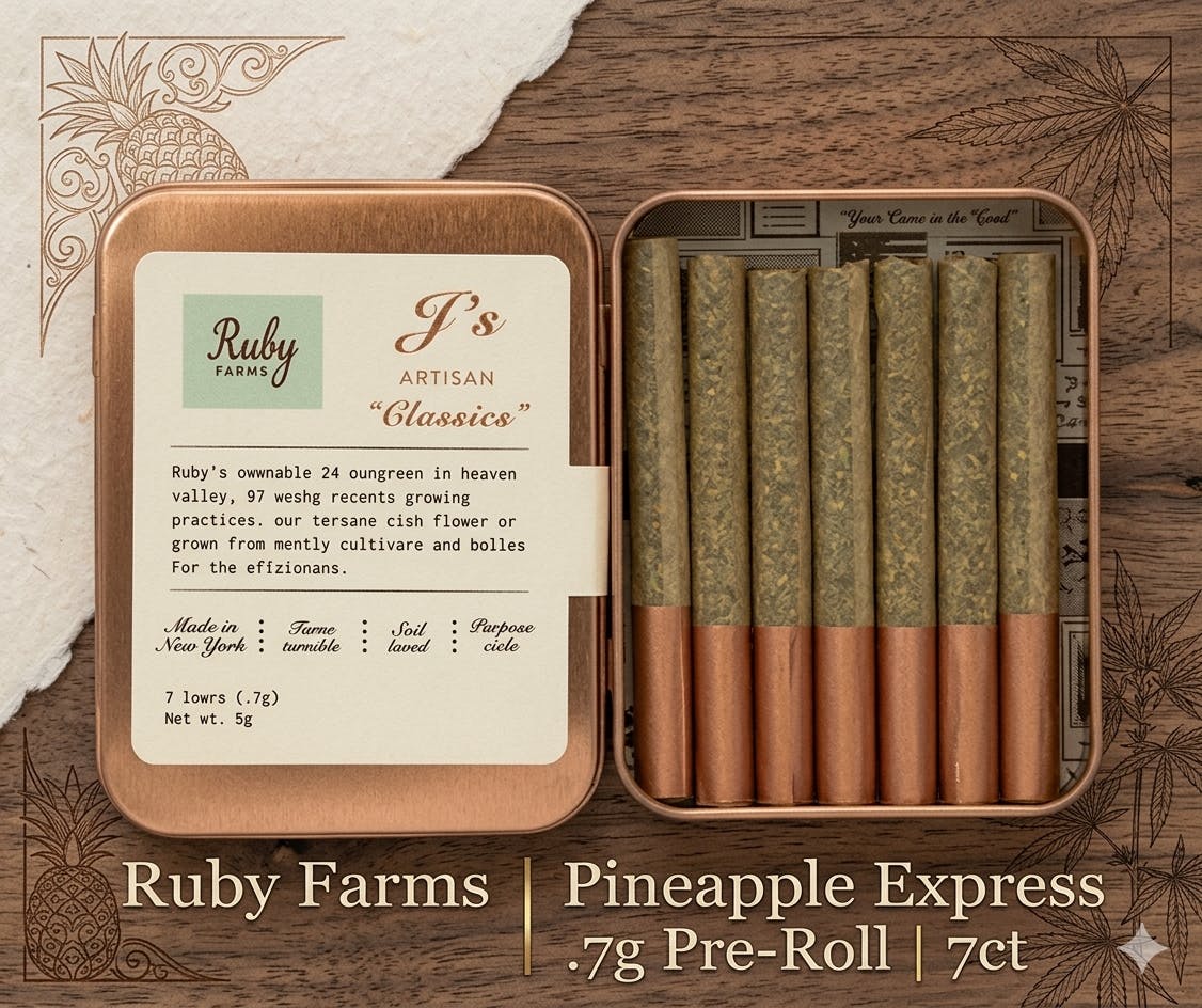 Product Ruby Farms | Pineapple Express | .7g Pre-Roll | 7ct