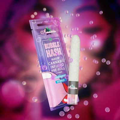 Amnesia - 1.3g Bubble Hash Infused Preroll - Bubblegum - PRE_ROLLS by Amnesia at King of Budz