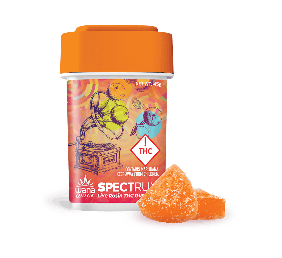 Photo of Wana – Live Rosin Gummies – Citrus Sorbet (S) 100mg