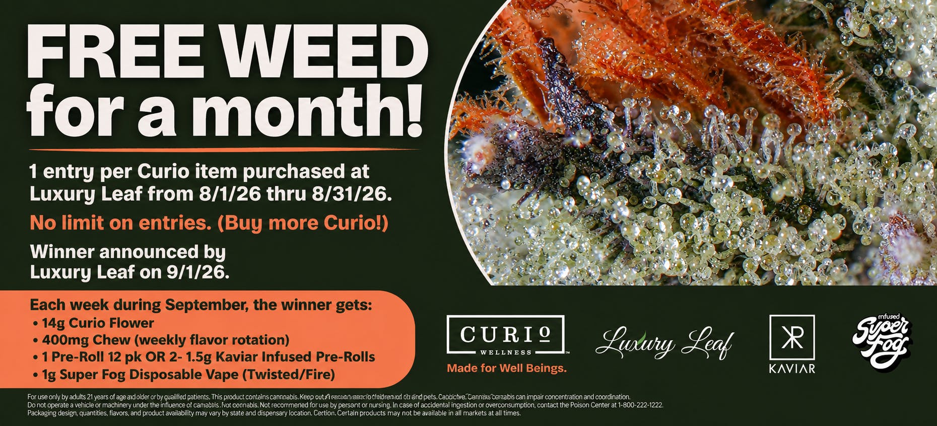 Luxury Leaf Curio Wellness Free Weed