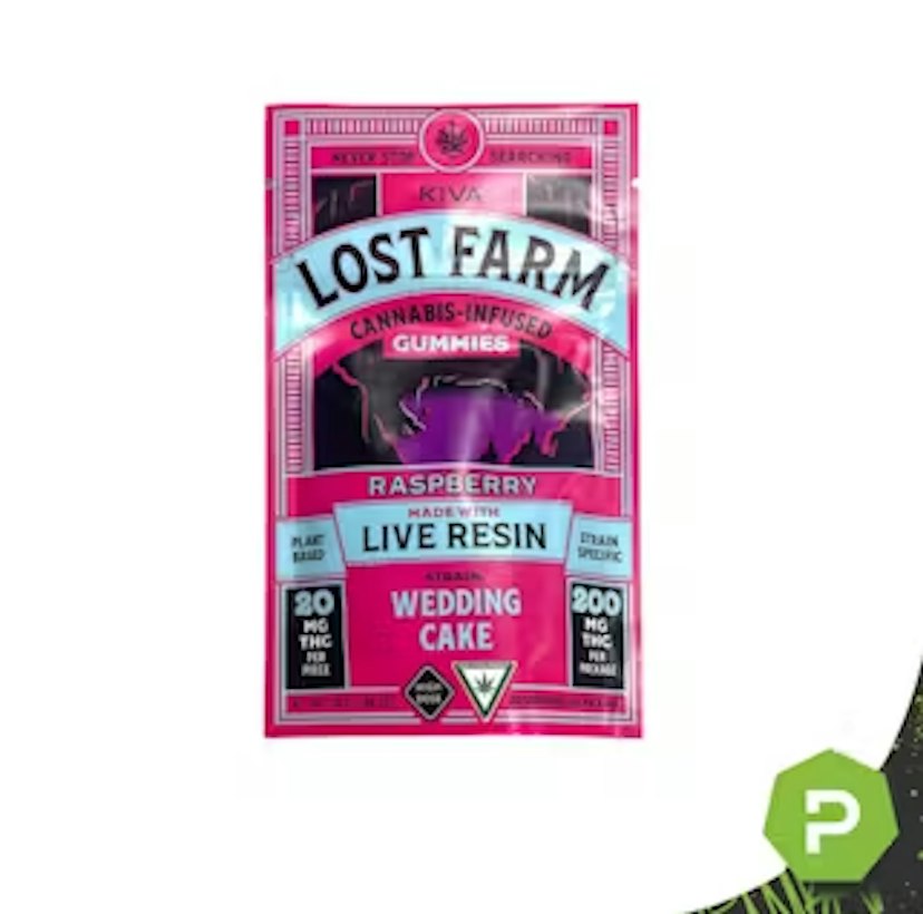 Lost Farms | 200mg Live Resin Gummies | Raspberry x Ice Cream Cake