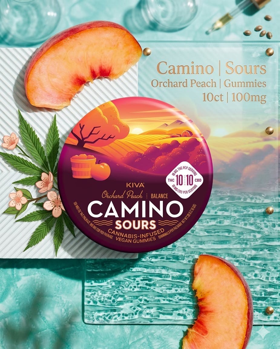Product Camino | Sours Orchard Peach | Gummies | 10ct | 100mg