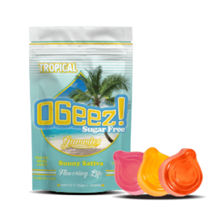 OGeez Sugar Free, Tropical Sativa - 100 mg Gummies