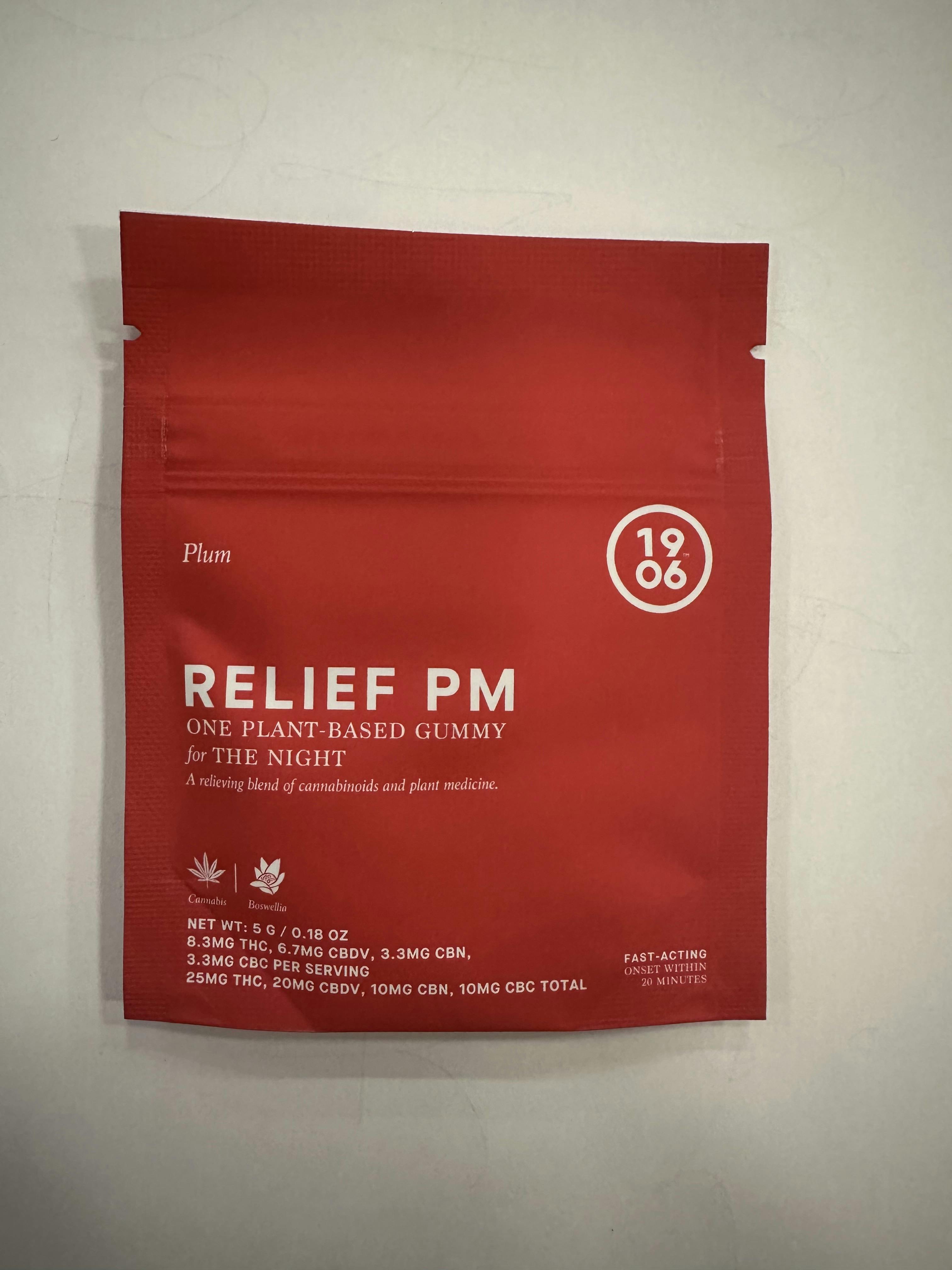 1906 | Relief PM | Plum | 1ct | 25mg