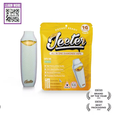 Jeeter - 1g Liquid Diamond Disposable - Granddaddy Purp - DISPOSABLES by Jeeter at King of Budz