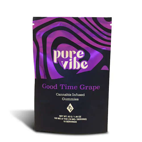 Good Time Grape Live Rosin Gummies | 100mg THC | 100mg CBD | 100mg CBN-active