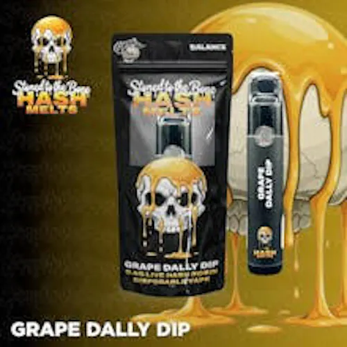 Stoned to the Bone | Grape Dally Dip Hash Melts 0.5g Disposable-active