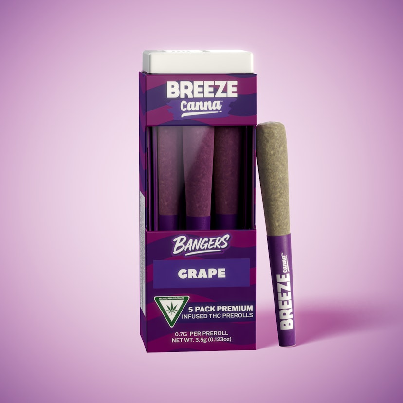 Grape  - Bangers Infused Preroll .7g (5pk / 3.5g) — BREEZE Canna